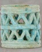 Third Intermediate Period of Egypt. AN EGYPTIAN FAIENCE FINGER RING