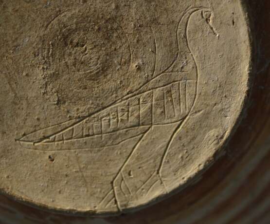 Ancient Italo-Geometric Ceramic Olla With Rare Scratch Drawing Of A Bird - Foto 2