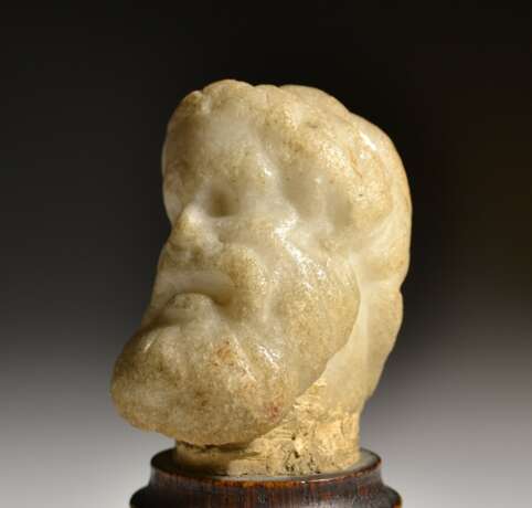 Ancient Roman Marble Head Of Silenus - photo 1