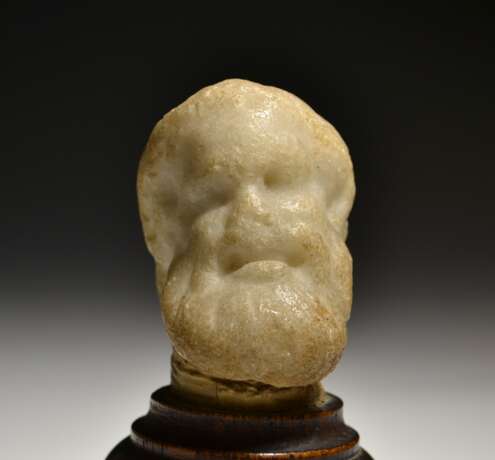 Ancient Roman Marble Head Of Silenus - Foto 2