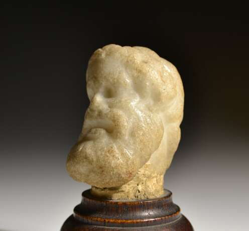 Ancient Roman Marble Head Of Silenus - photo 4