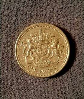 One Pound Coin British Elizabeth II England England. Metal Engraving Classical Mythology Royal United Kingdom 1993 1993 - photo 2