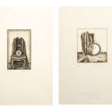 Rolf Escher (1936 Hagen) (F). Paar Radierungen auf Bütten - Foto 1