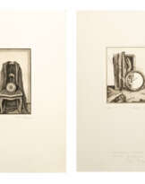 Rolf Escher (1936 Hagen) (F). Paar Radierungen auf Bütten