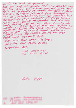 Martin Kippenberger (1953 Dortmund - 1997 Wien) (F). 4-tlg. Konvolut an Frauenportraits mit Postkarte und Briefen - Foto 6