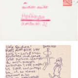 Martin Kippenberger (1953 Dortmund - 1997 Wien) (F). 4-tlg. Konvolut an Frauenportraits mit Postkarte und Briefen - Foto 8