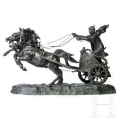 Tommaso Campajola (1890 - 1968), schwere Bronzeskulptur "Streitwagen", Italien, 20. Jhdt.