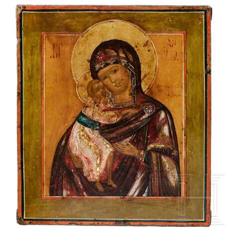 Ikone mit der Gottesmutter Feodorowskaja, Russland, 19. Jhdt. - фото 1