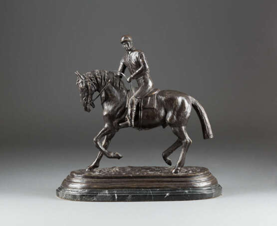 PIERRE JULES MENE 1810 Paris - 1879 ebenda (nach) Jockey auf dem Pferd - фото 1