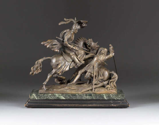 JOSEPH EDGAR BOEHM 1830 Wien - 1890 London Zwei kämpfende Ritter - photo 1