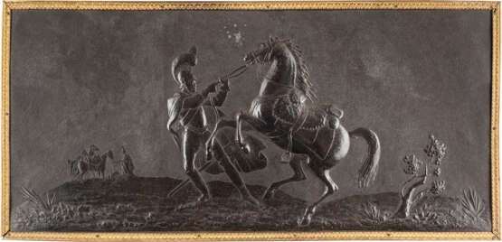 UNBEKANNTER BILDHAUER Tätig im Anfang 19. Jahrhundert wohl in Berlin Reliefplatte mit einem Pferdebändiger - photo 1