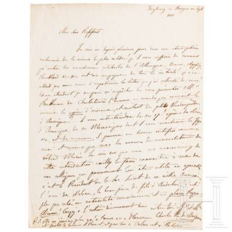 Charles Lucien Bonaparte (1803 - 1857) - eigenhändiger Brief, datiert 21.9.1838 - фото 1