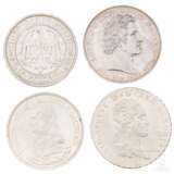 Vier Silbermünzen, Sachsen, Bayern und Weimarer Republik - фото 1