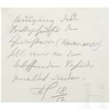 Reichspräsident Paul von Hindenburg - Handzettel bzgl. Xaverianer, um 1932 - photo 1