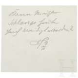 Reichspräsident Paul von Hindenburg - Handzettel bzgl. Schlange, um 1932 - photo 1