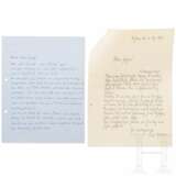 Adolf Hitler - zwei handschriftliche Briefe von Inge Lutze und Luise Gürtner zum Jahreswechsel 1942/43 mit den Abschriften auf der Schreibmaschine mit den großen Lettern - фото 1