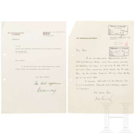 Adolf Hitler - zwei Briefe von Hanns Oberlindober und Eugen Hadamovsky zum Jahreswechsel 1942/43 - photo 1