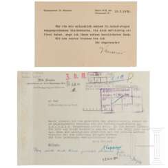 Otto Meissner und Wilhelm Keppler - signierte Karte and Brief, 1930/44