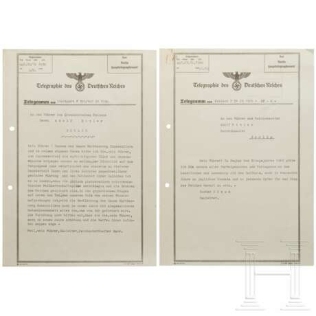 Gauleiter Gustav Simon und Wilhelm Murr - zwei Neujahrs-Telegramme an Hitler, 1942/43 - фото 1