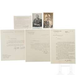 Sechs Autographen von Reichsministern
