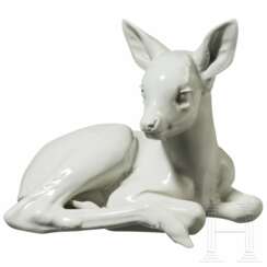 Porzellanmanufaktur Allach - Liegendes Rehkitz