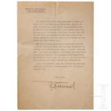GFM Erwin Rommel - signierter Dankesbrief - photo 1