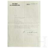 SS-OGruf. Ernst-Heinrich Schmauser - signierter Brief an einen SS-Arzt, 1937 - фото 1