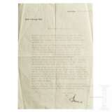 Gauleiter Gustav Adolf Scheel - signierter Kondolenzbrief, 1944 - photo 1
