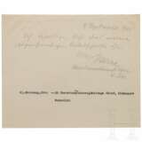 Otto Skorzeny - eigenhändige Unterschriftenbestätigung vom 9. September 1945 - Foto 1