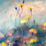 Yellow dandelions Масло на холсте на картоне Oil on canvas Action Painting цветочный Kazakhstan 2023 - photo 1