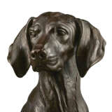 A PAIR OF PATINATED BRONZE MODELS OF SEATED HOUNDS - photo 8