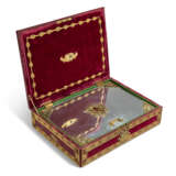 AN AMERICAN ORMOLU-MOUNTED, RED VELVET AND CHROME HUMIDOR - photo 4
