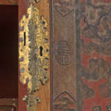 A PAIR OF ENGLISH PADOUK, CHINESE RED LACQUER AND JAPANNED CABINETS ON GILTWOOD STANDS - photo 11
