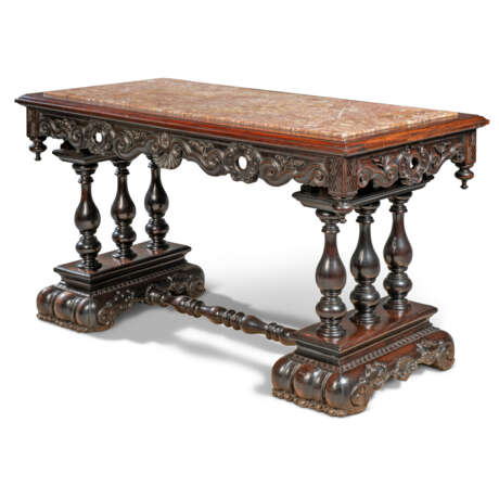 AN INDO-PORTUGUESE ROSEWOOD RECTANGULAR CENTRE TABLE - фото 2