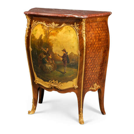 A LOUIS XV-STYLE ORMOLU-MOUNTED KINGWOOD, PARQUETRY AND VERNIS MARTIN MEUBLE D`APPUI - фото 2