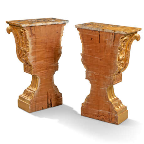 A PAIR OF GEORGE II GILT-MAHOGANY PIER TABLES - photo 3