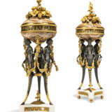 A PAIR OF LOUIS XVI ORMOLU-MOUNTED, PATINATED-BRONZE AND ALABASTRO FIORITO BRULE-PARFUMS - фото 3