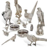 A LATE VICTORIAN SILVER MODEL OF A COCKEREL AND A GEORGE V PHEASANT - фото 3