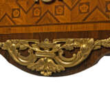 A LATE LOUIS XV ORMOLU-MOUNTED TULIPWOOD, AMARANTH AND PARQUETRY COMMODE - фото 10