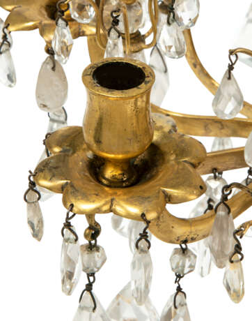 A PAIR OF LOUIS XIV-STYLE GILT-BRONZE AND ROCK-CRYSTAL SIX-LIGHT CANDELABRA - фото 5