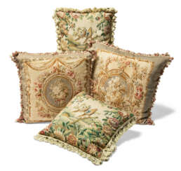 TWO PAIRS OF TAPESTRY CUSHIONS