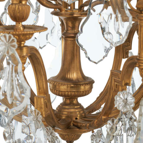 A LOUIS XV-STYLE GILT-BRONZE AND CUT-GLASS EIGHT-LIGHT CHANDELIER - фото 7