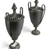 A PAIR OF EBONISED-WOOD AND IRON URNS - photo 3