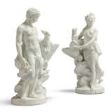 A PAIR OF SEVRES BISCUIT PORCELAIN FIGURES OF HEBE AND GANYMEDE - фото 1