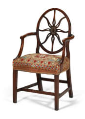 THE MAJOR GENERAL ISAAC RIDGEWAY TRIMBLE FEDERAL CARVED AND FIGURED MAHOGANY ARMCHAIR