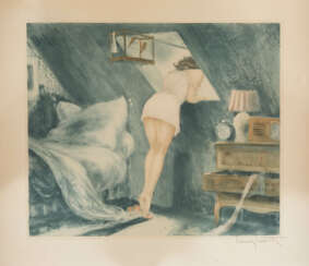 LOUIS ICART 1880 Toulouse - 1950 Paris IM MANSARDENZIMMER