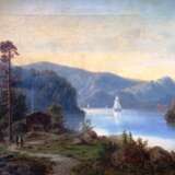 «Les alpes. Le lac de montagne”. Monogramme: GK. XIXE siècle» - photo 2