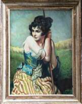Biron J. "Девушка во ржи", XIX в. Biron J. "Девушка во ржи", XIX в.