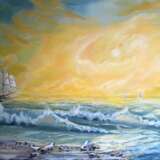 “Towards the sun” Canvas Oil paint Impressionism Marine art 2012 - photo 1