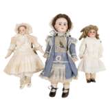 3-piece set of porcelain head dolls late 19th/early 20th c. - Foto 2